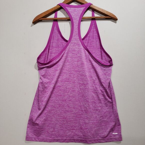 Adidas Climalite Womens Racerback Tank Purple Heathered Medium - Picture 2 of 6